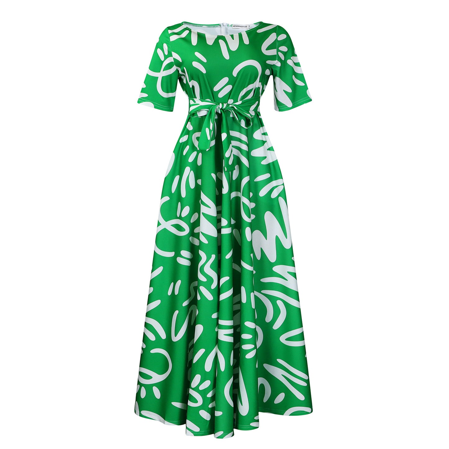 Summer New Fashion Women's Clothing Lace Printing Plus Size Dress