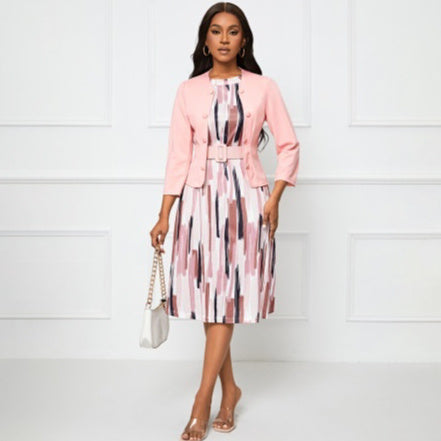 Printed Two-piece Suit Business Suit And Dress