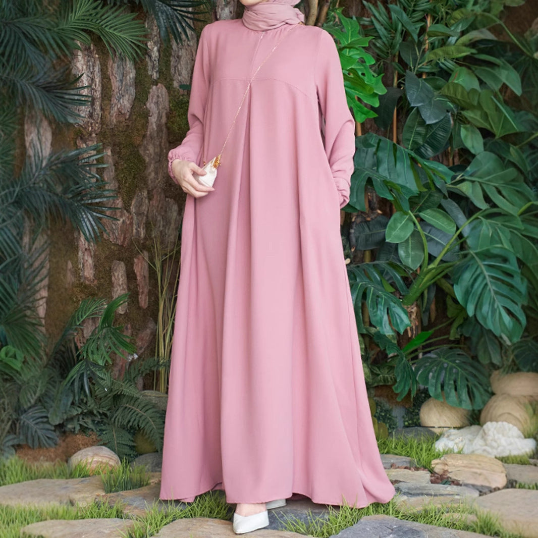 Arabic Long Sleeve Loose Temperament Dress