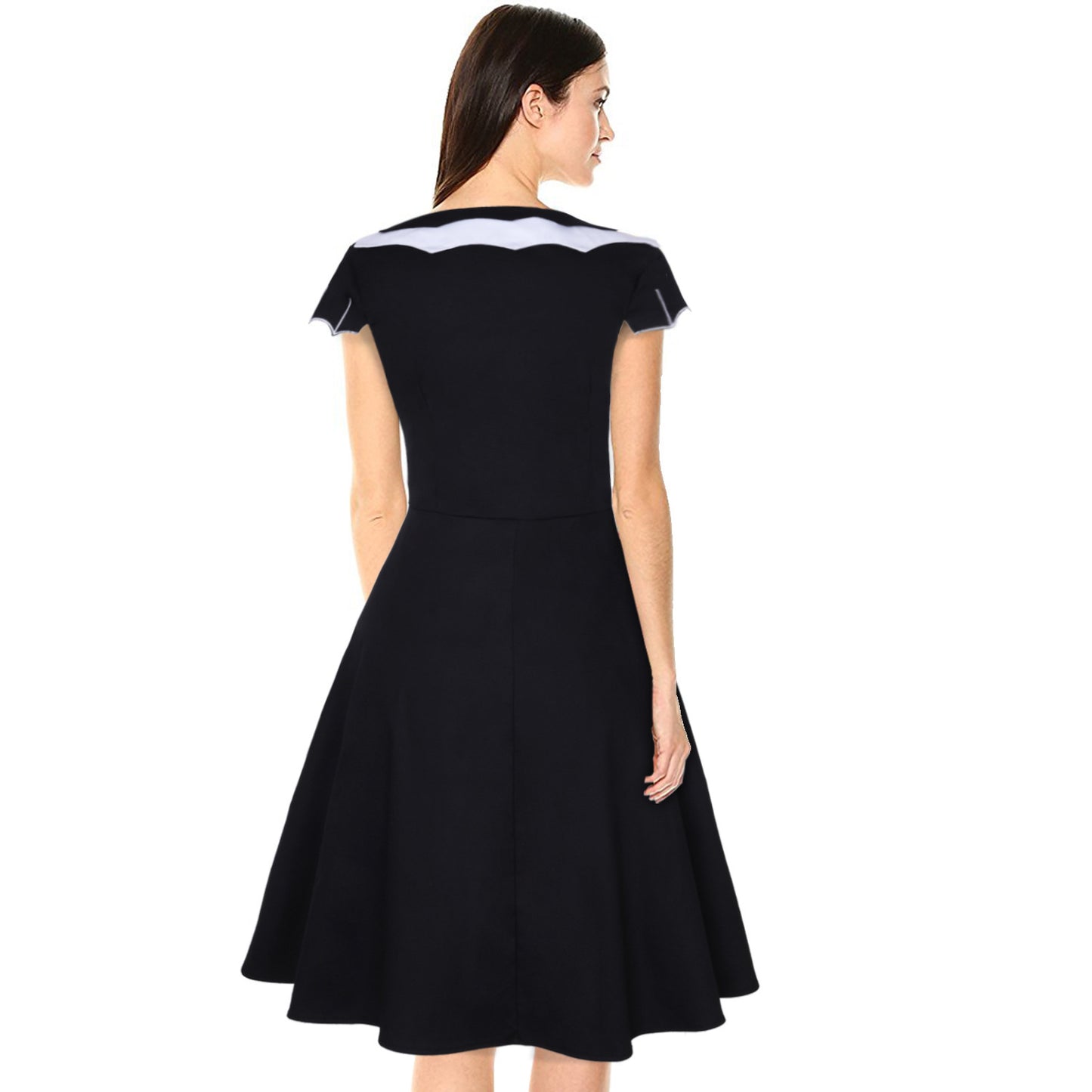 Bat Embroidered Plus Size Women's Clothing Dress